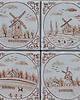 kafle i panele Zestaw kafle holenderskie ręcznie malowane kafle płytki delft