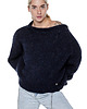 swetry damskie  Sweter krótki UNDERWORLD granat
