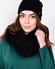 czapki damskie Ciepły i stylowy komplet czapka + szalik, czarny