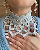 chokery Koronkowy naszyjnik w kolorze baby blue delikatny niebieski