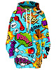 bluza z kapturem damska Bluza Oversize Tunika DR.CROW Komiks Blue