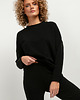bluzki z długim rękawem damskie Prosta bluza ze stójką T381, czarna