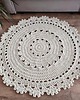 dywany Dywan szydełkowy okrągły ze sznurka bawełnianego 90cm