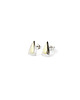 kolczyki srebrne Kolczyki srebrne TRI midi AMBER / glossy silver earrings