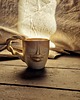 kubki Kubek usta, kubek twarz, rzeźba kubek, kubek kobieta, capuccino
