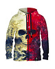 bluza z kapturem damska Damska Bluza Expres Zamek DR.CROW White Red Skull