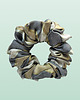 gumki do włosów Scrunchie MIDI zielona w paski