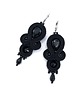 kolczyki soutache Anya kolczyki sutasz romantyczne małe lekkie czarne