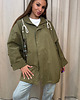 kurtki damskie Kurtka parka z kapturem Khaki