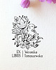 stemple Stempel Ex libris PTASZEK W KWIATACH