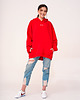 bluza z kapturem damska Hoodie Oversize Red