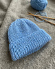 czapki damskie Czapka DARLA - Jasny Jeans - Handmade - Merino, alpaka, jedwab
