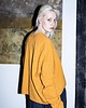 kardigany damskie Szafranowy wełniany kardigan LOLA Saffron