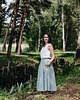 spódnice midi Lniana spódnica midi - szałwiowa zieleń