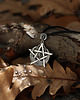 wisiory Pentagram księżycowy ze srebrzystym obsydianem