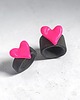 pierścionek z żywicy Pierścionek x2 : RAZEM TANIEJ! pierścionki z żywicy : HEART : pink & black