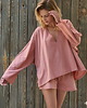 piżamy damskie PIŻAMA KIMONO SHORT blush