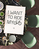 plakaty Plakat z rowerem. I want to ride my