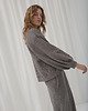 bluza bez kaptura damska Bawełniana bluza Enjoyable steel grey boucle