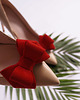 klipsy do butów Klipsy do butów Coquet - Kokardy 3D L / Red Suede