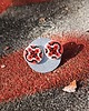 kolczyki ceramiczne Kolczyki ceramiczne w czerwono-czarne wzory