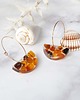 kolczyki z żywicy UNIKATOWE KOLCZYKI Z ŻYWICY golden amber