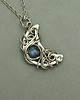 wisiory Wisiorek księżyc niebieski labradoryt wire wrapping