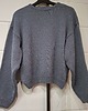 swetry damskie  Sweter szaro-niebieski krótki bawełniany miękki oversize