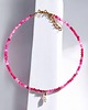 chokery Naszyjnik : choker : fuchsia & pearl collection : agat i perła