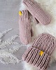 rękawiczki damskie Wełniana czapka i rękawiczki z wełny i alpaki WOOLY pudrowy róż