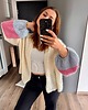 swetry damskie  Lekki kardigan z merynosa, moheru i jedwabiu z bufiastymi rękawami