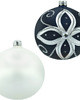 ozdoby choinkowe Bombki okrągłe: granatowe i białe