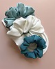 gumki do włosów Zestaw 3 scrunchies - Lagoon, White & Celadia