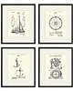 grafiki i ilustracje Rysunek patent żagle  żeglarstwo vintage prezent
