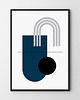 plakaty Plakat Blue Geo