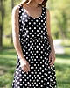 sukienki midi damskie Sukienka Monroe w grochy