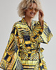 sukienki mini damskie Kimono żółto-czarne Sunny Warrior