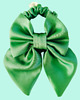 gumki do włosów Gumka jedwabna, scrunchie, frotka z kokardą królowa szmaragdów