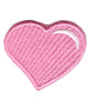 naszywki na ubrania Naszywka naprasowanka SERCE JASNY RÓŻ termo haft dla dzieci 4x3,5cm