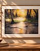 obrazy Obraz akwarelowy "Magiczny Las IV" oprawiony w passe-partout 40x50 cm