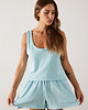 szorty damskie Spodenki frotte aqua
