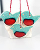 ozdoby wielkanocne Ceramiczne ptaszki wielkanocne czerwone brzuszki