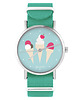 zegarki unisex Zegarek - Lody - turkusowy, nylonowy