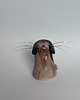 figurki i rzeźby Ceramiczny piesek na psie wąsy wibrysy