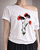 t-shirt damskie Maki tusz Oversize Biały