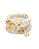 bransoletki z kamieni naturalnych Beige and grey /21-05-24/ set