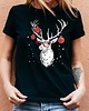 t-shirt damskie Koszulka damska organiczna Świąteczny jeleń
