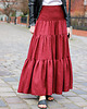 spódnice maxi Spódnica maxi długa bordowa wiskoza SARA