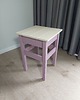 stołki Własnoręcznie malowany handmade taboret w pastelowych kolorach art deco