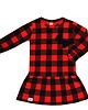 sukienki dla dziewczynki Sukienka w czerwono-czarną kratę 68-98 / BUGZY